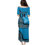 Custom Adelaide Strikers Family Matching Puletasi and Hawaiian Shirt Indigenous Art - Grunge Style