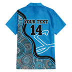 Custom Adelaide Strikers Family Matching Short Sleeve Bodycon Dress and Hawaiian Shirt Indigenous Art - Grunge Style