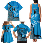 Custom Adelaide Strikers Family Matching Tank Maxi Dress and Hawaiian Shirt Indigenous Art - Grunge Style