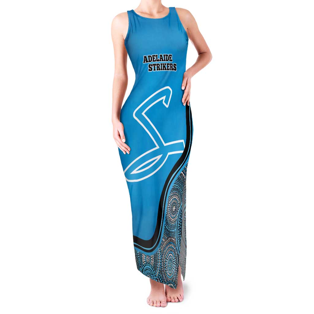 Custom Adelaide Strikers Family Matching Tank Maxi Dress and Hawaiian Shirt Indigenous Art - Grunge Style