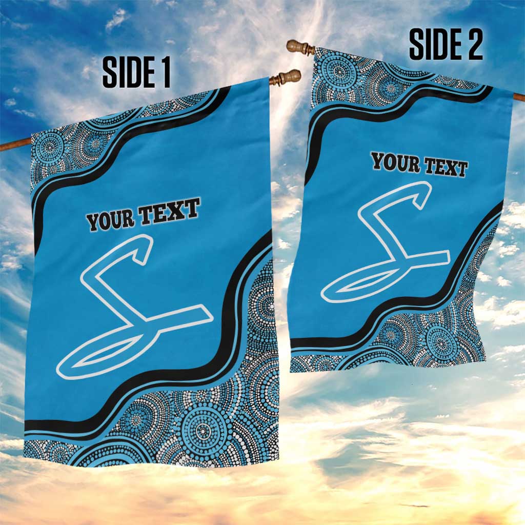 Custom Adelaide Strikers Garden Flag Indigenous Art - Grunge Style