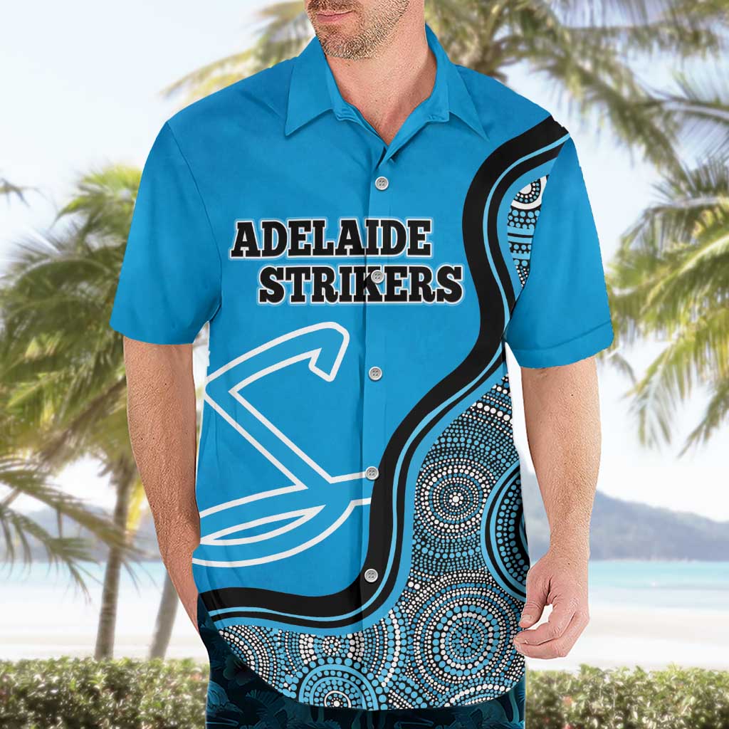 Custom Adelaide Strikers Hawaiian Shirt Indigenous Art - Grunge Style