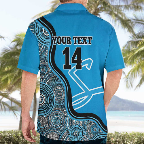 Custom Adelaide Strikers Hawaiian Shirt Indigenous Art - Grunge Style
