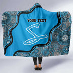 Custom Adelaide Strikers Hooded Blanket Indigenous Art - Grunge Style