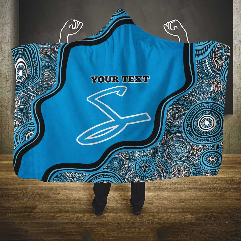 Custom Adelaide Strikers Hooded Blanket Indigenous Art - Grunge Style