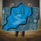 Custom Adelaide Strikers Hooded Blanket Indigenous Art - Grunge Style