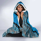 Custom Adelaide Strikers Hooded Blanket Indigenous Art - Grunge Style