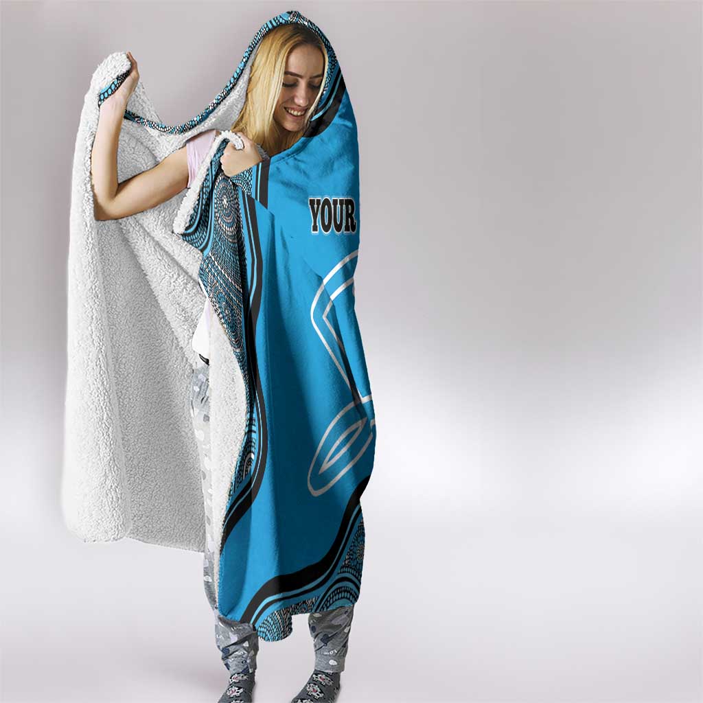 Custom Adelaide Strikers Hooded Blanket Indigenous Art - Grunge Style
