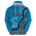 Custom Adelaide Strikers Hoodie Indigenous Art - Grunge Style