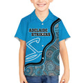 Custom Adelaide Strikers Kid Hawaiian Shirt Indigenous Art - Grunge Style