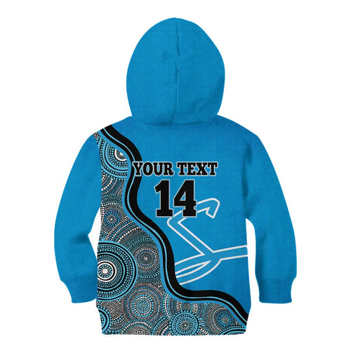 Custom Adelaide Strikers Kid Hoodie Indigenous Art - Grunge Style