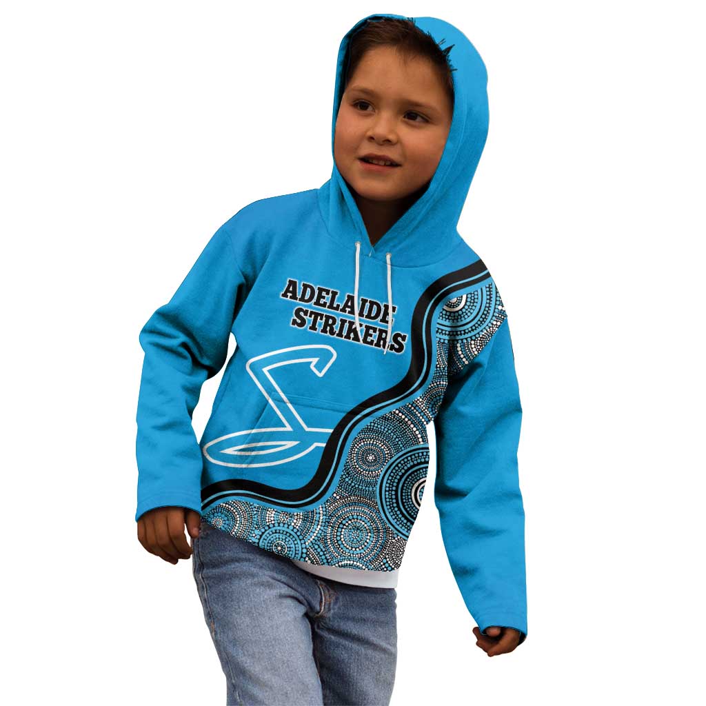 Custom Adelaide Strikers Kid Hoodie Indigenous Art - Grunge Style