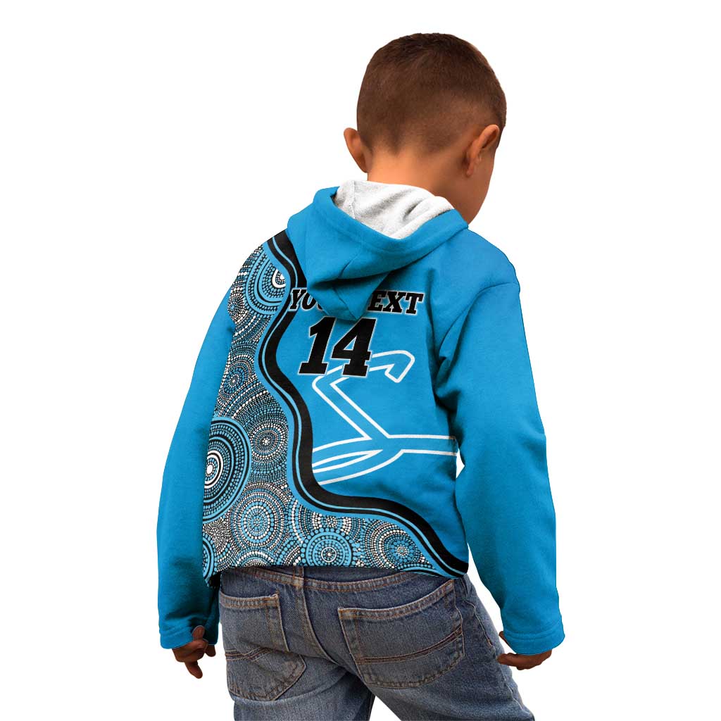 Custom Adelaide Strikers Kid Hoodie Indigenous Art - Grunge Style
