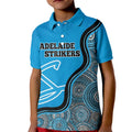 Custom Adelaide Strikers Kid Polo Shirt Indigenous Art - Grunge Style