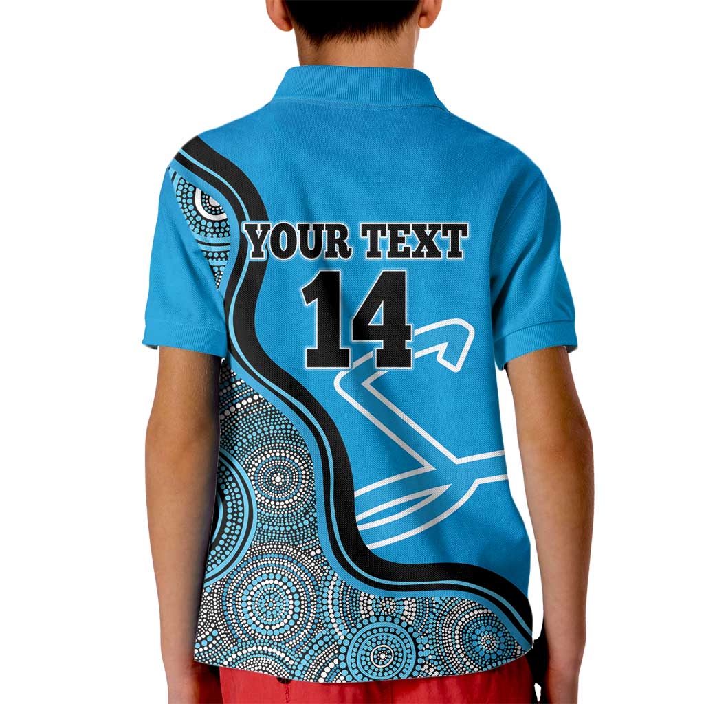 Custom Adelaide Strikers Kid Polo Shirt Indigenous Art - Grunge Style