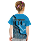 Custom Adelaide Strikers Kid T Shirt Indigenous Art - Grunge Style