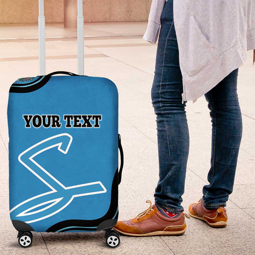 Custom Adelaide Strikers Luggage Cover Indigenous Art - Grunge Style