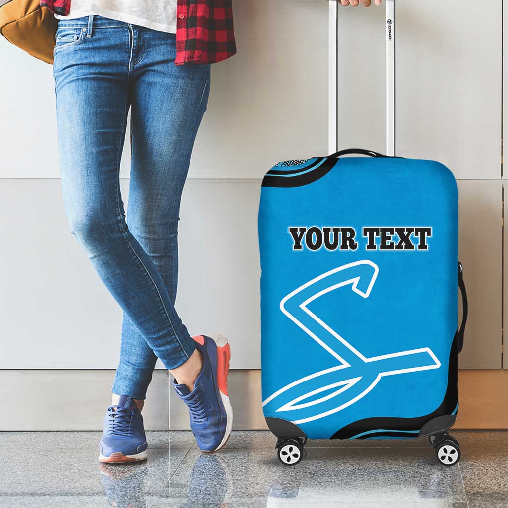 Custom Adelaide Strikers Luggage Cover Indigenous Art - Grunge Style