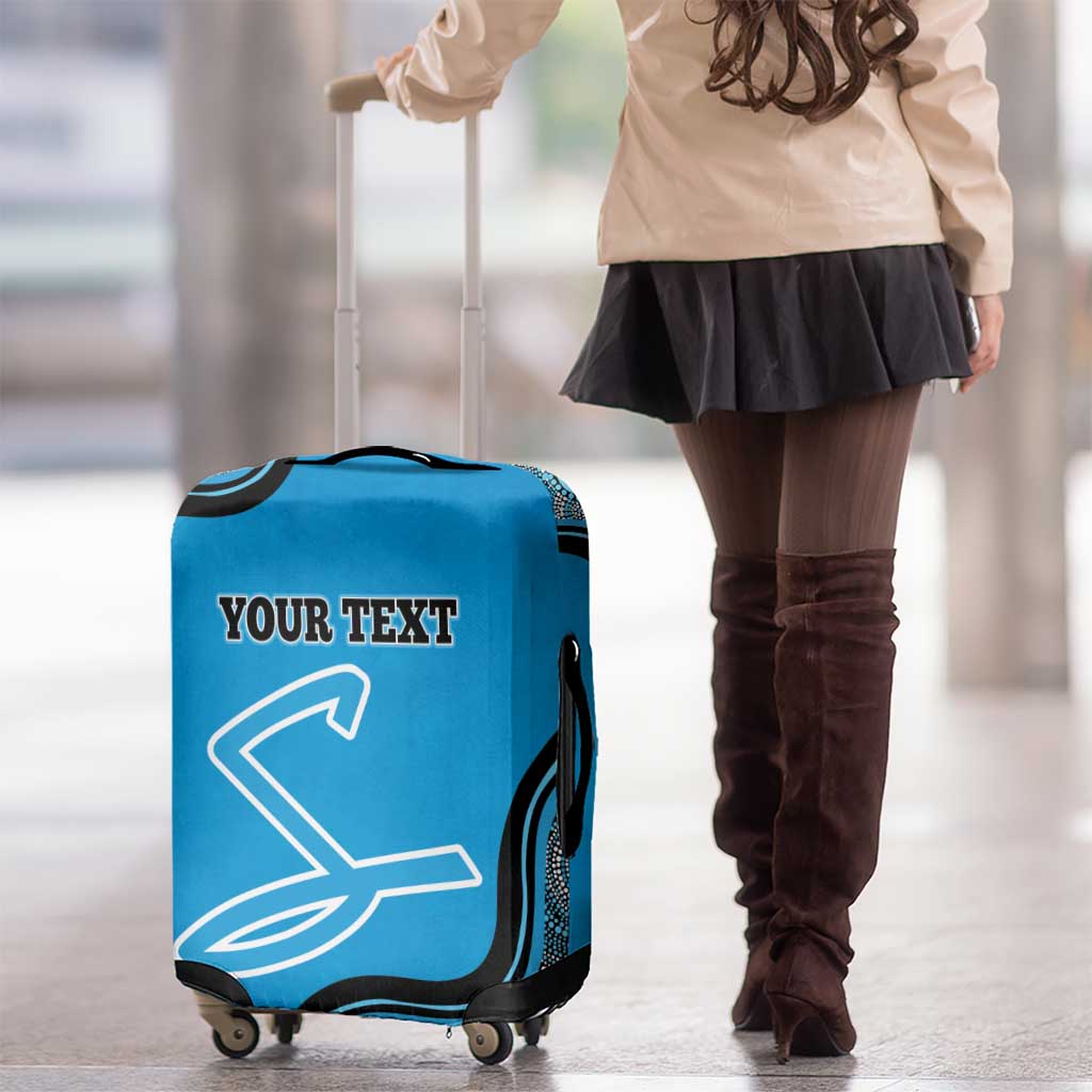 Custom Adelaide Strikers Luggage Cover Indigenous Art - Grunge Style