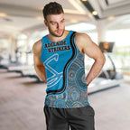 Custom Adelaide Strikers Men Tank Top Indigenous Art - Grunge Style