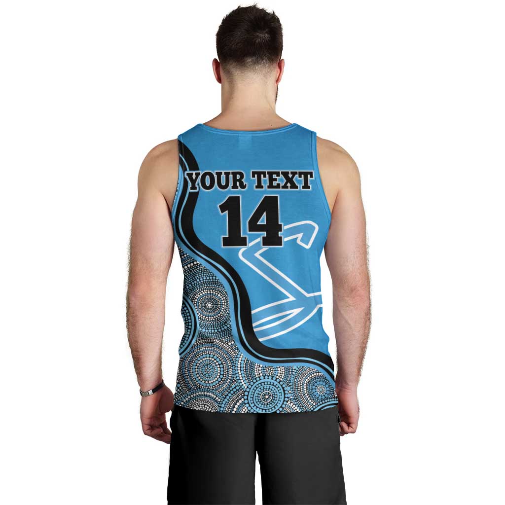 Custom Adelaide Strikers Men Tank Top Indigenous Art - Grunge Style