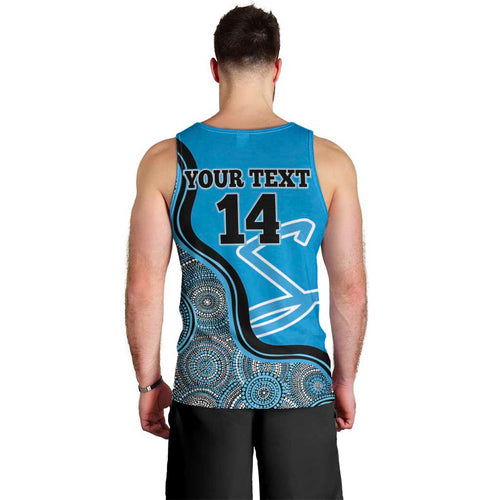 Custom Adelaide Strikers Men Tank Top Indigenous Art - Grunge Style