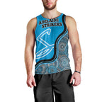 Custom Adelaide Strikers Men Tank Top Indigenous Art - Grunge Style