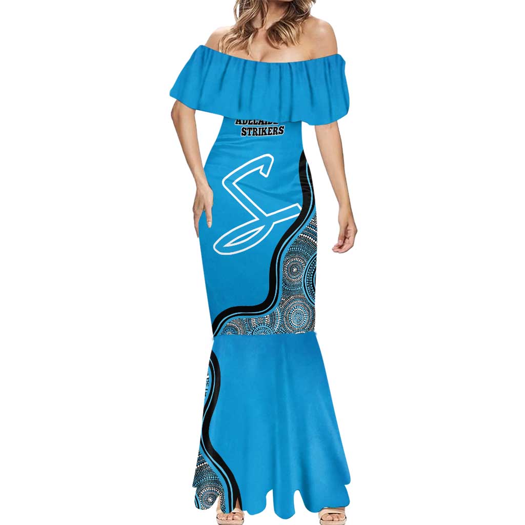 Custom Adelaide Strikers Mermaid Dress Indigenous Art - Grunge Style
