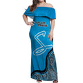 Custom Adelaide Strikers Off Shoulder Maxi Dress Indigenous Art - Grunge Style