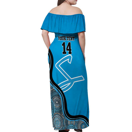 Custom Adelaide Strikers Off Shoulder Maxi Dress Indigenous Art - Grunge Style