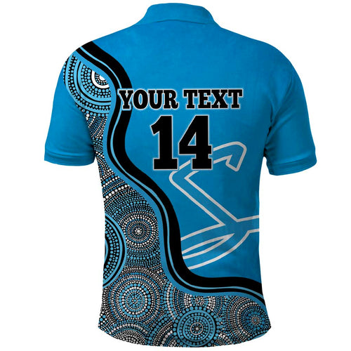 Custom Adelaide Strikers Polo Shirt Indigenous Art - Grunge Style