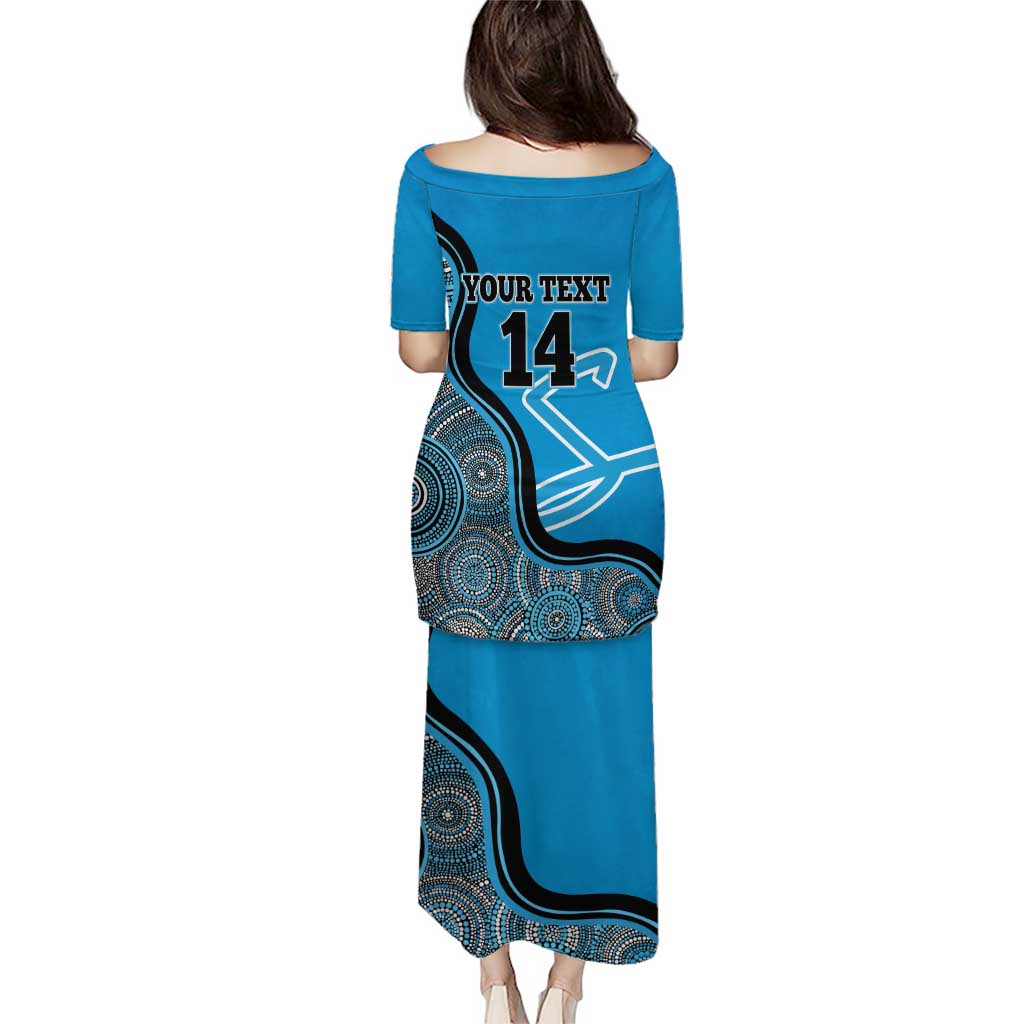 Custom Adelaide Strikers Puletasi Indigenous Art - Grunge Style