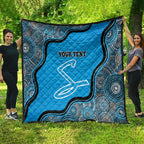 Custom Adelaide Strikers Quilt Indigenous Art - Grunge Style