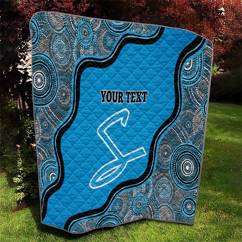 Custom Adelaide Strikers Quilt Indigenous Art - Grunge Style