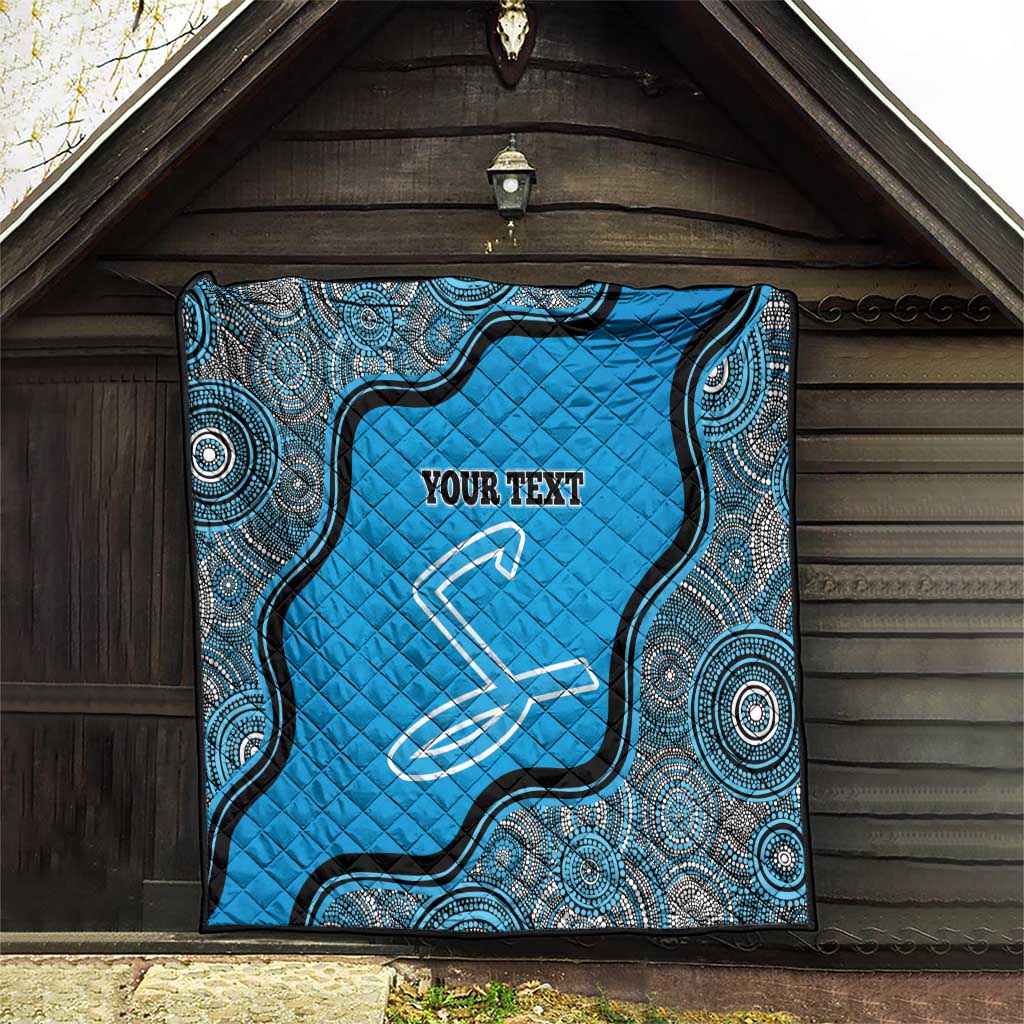 Custom Adelaide Strikers Quilt Indigenous Art - Grunge Style