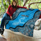 Custom Adelaide Strikers Quilt Indigenous Art - Grunge Style