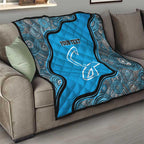Custom Adelaide Strikers Quilt Indigenous Art - Grunge Style