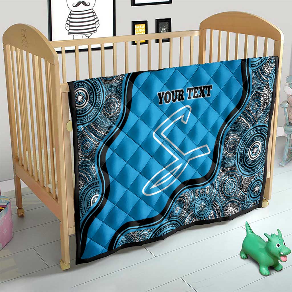 Custom Adelaide Strikers Quilt Indigenous Art - Grunge Style