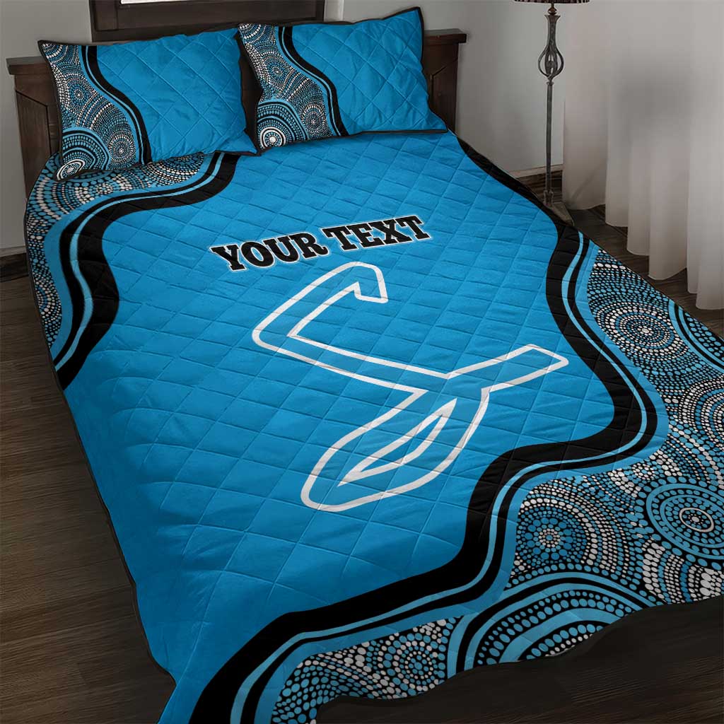 Custom Adelaide Strikers Quilt Bed Set Indigenous Art - Grunge Style
