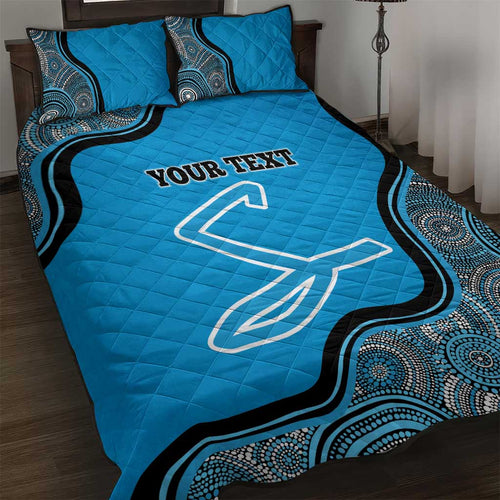 Custom Adelaide Strikers Quilt Bed Set Indigenous Art - Grunge Style