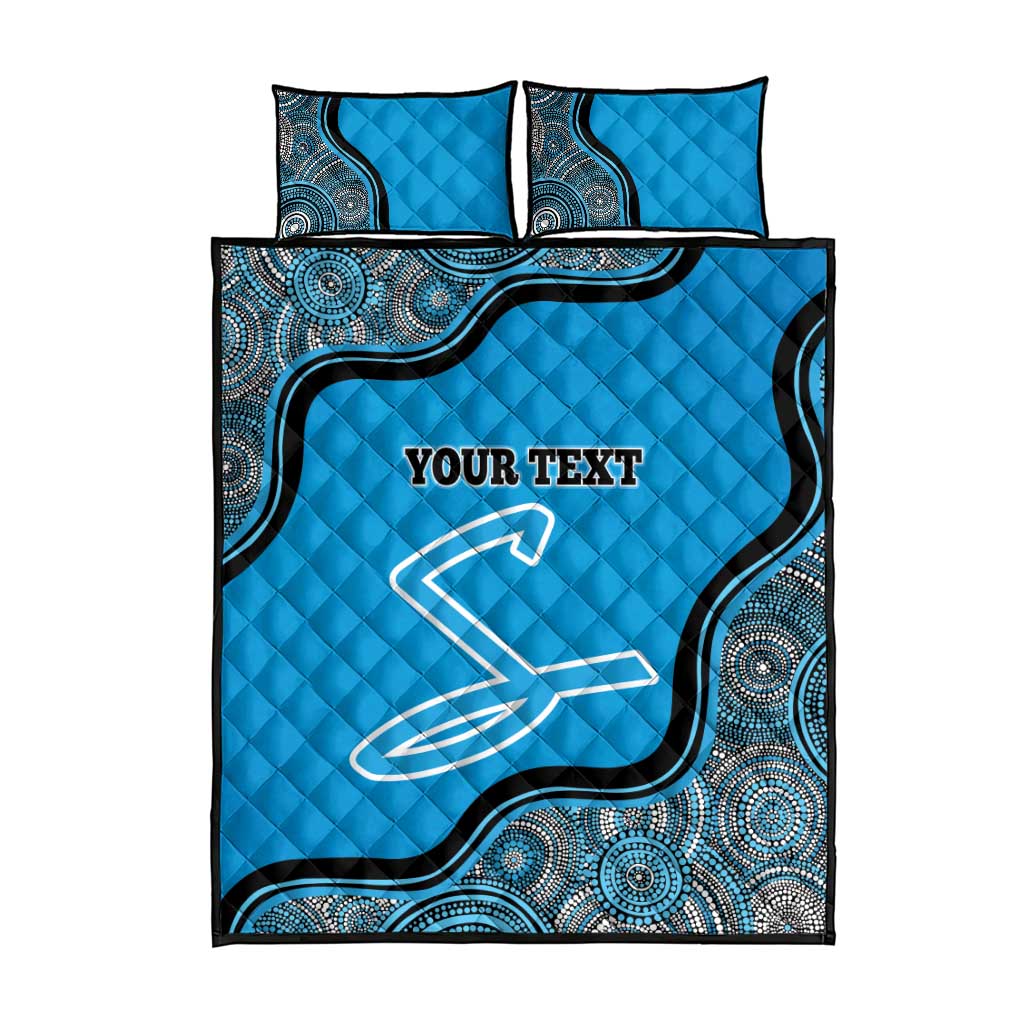 Custom Adelaide Strikers Quilt Bed Set Indigenous Art - Grunge Style