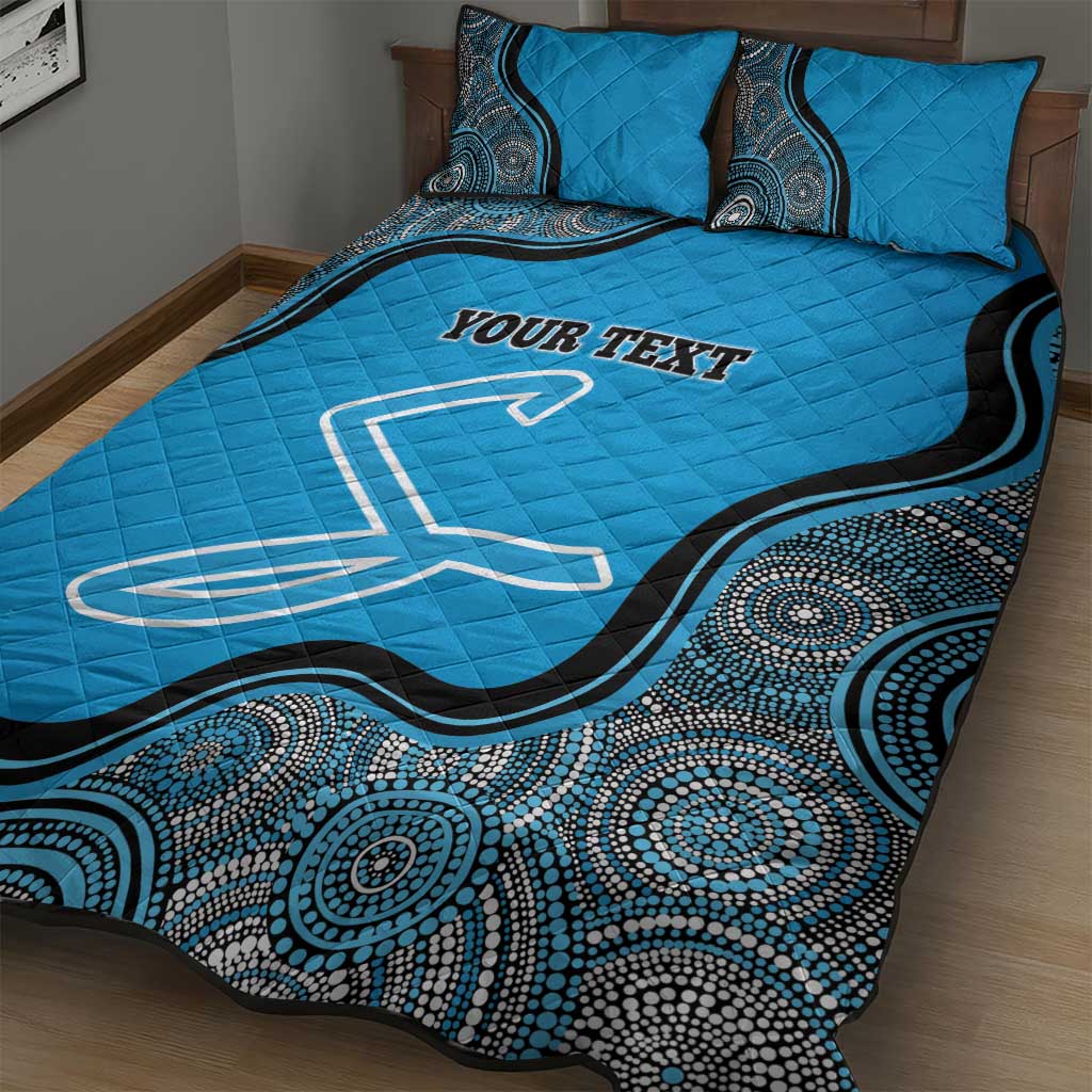 Custom Adelaide Strikers Quilt Bed Set Indigenous Art - Grunge Style