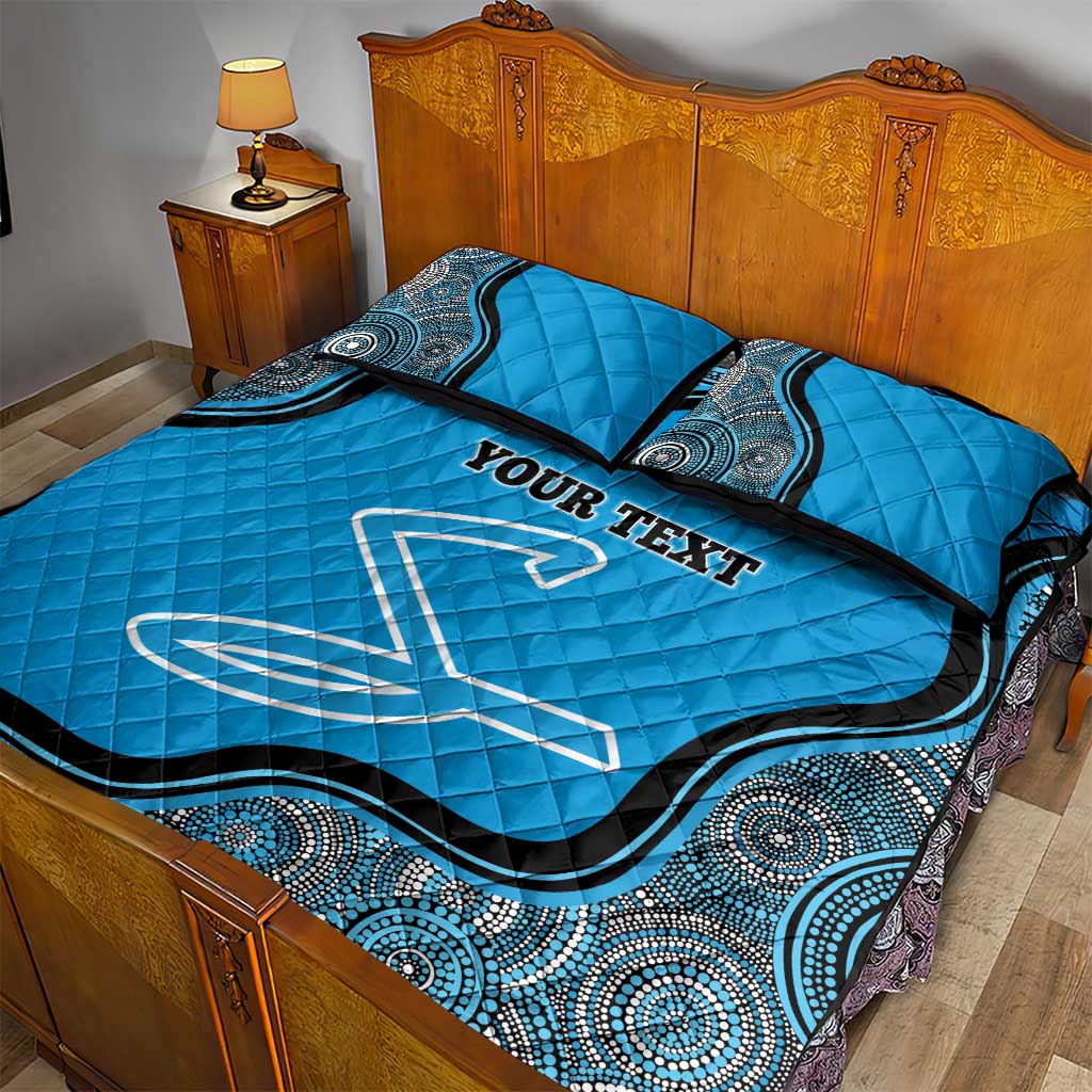 Custom Adelaide Strikers Quilt Bed Set Indigenous Art - Grunge Style