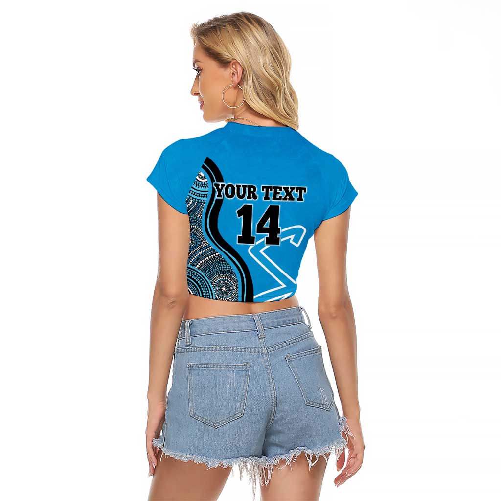 Custom Adelaide Strikers Raglan Cropped T Shirt Indigenous Art - Grunge Style