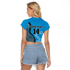 Custom Adelaide Strikers Raglan Cropped T Shirt Indigenous Art - Grunge Style