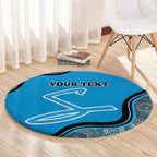 Custom Adelaide Strikers Round Carpet Indigenous Art - Grunge Style