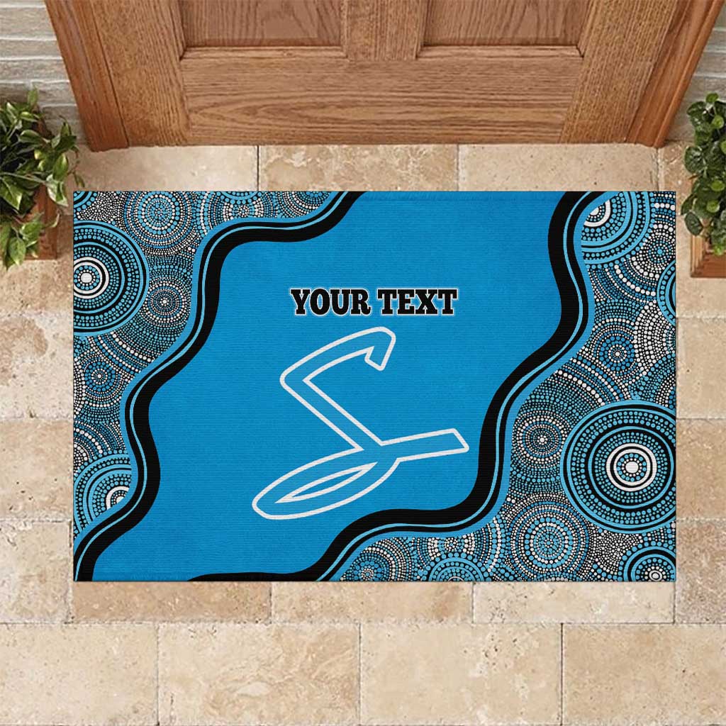 Custom Adelaide Strikers Rubber Doormat Indigenous Art - Grunge Style