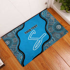 Custom Adelaide Strikers Rubber Doormat Indigenous Art - Grunge Style