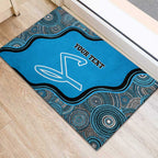Custom Adelaide Strikers Rubber Doormat Indigenous Art - Grunge Style