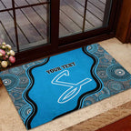 Custom Adelaide Strikers Rubber Doormat Indigenous Art - Grunge Style